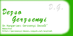 dezso gerzsenyi business card